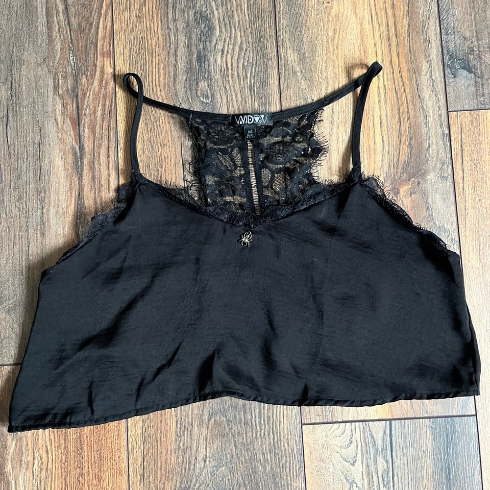 Widow (dolls kill) black crop tank